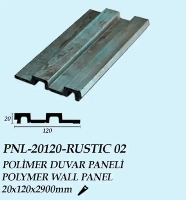RUSTİK POLİMER DUVAR PANELİ 12*280CM