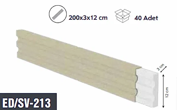SÖVE İKİ OLUKLU 200*12*3CM